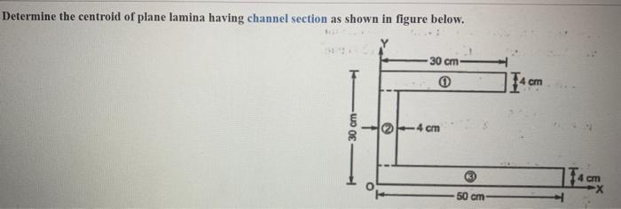 Solved Determine the centroid of plane lamina having channel | Chegg.com