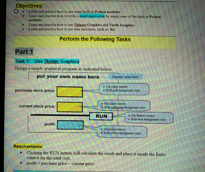 python activity: input and variables - learning... Solved Objectives: O Learn and practice how to use some | Chegg.com