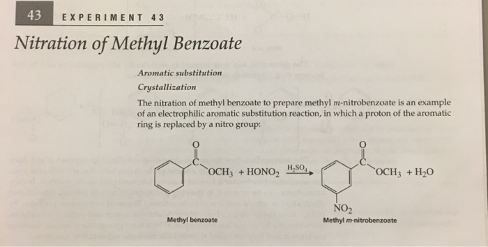 solved-43-experiment-43-nitration-of-methyl-benzoate-chegg