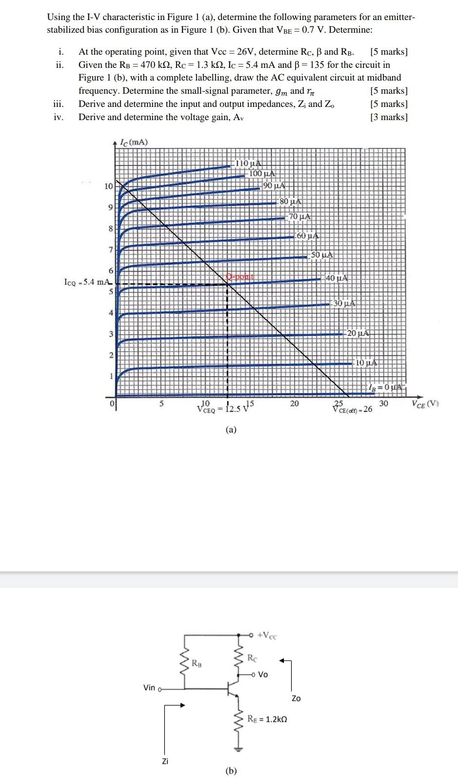 Solved Using the I-V characteristic in Figure 1 (a), | Chegg.com