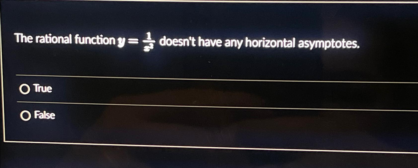 Solved The rational function y=153 ﻿doesn't have any | Chegg.com