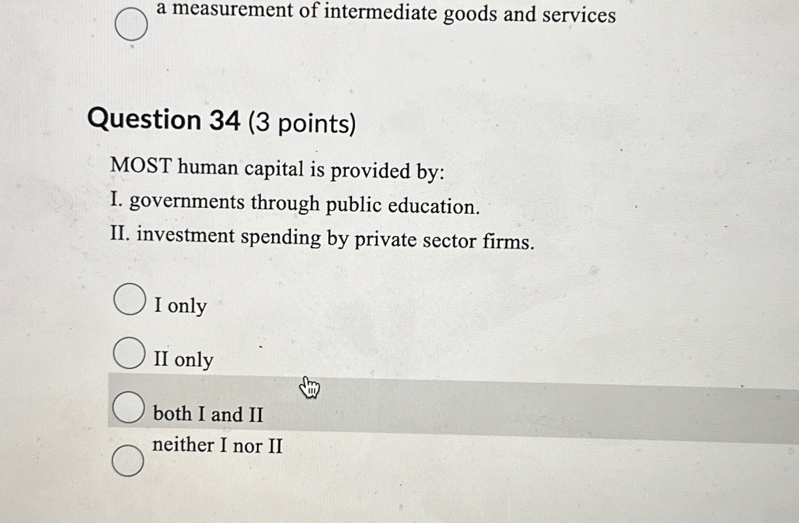 Solved a measurement of intermediate goods and | Chegg.com