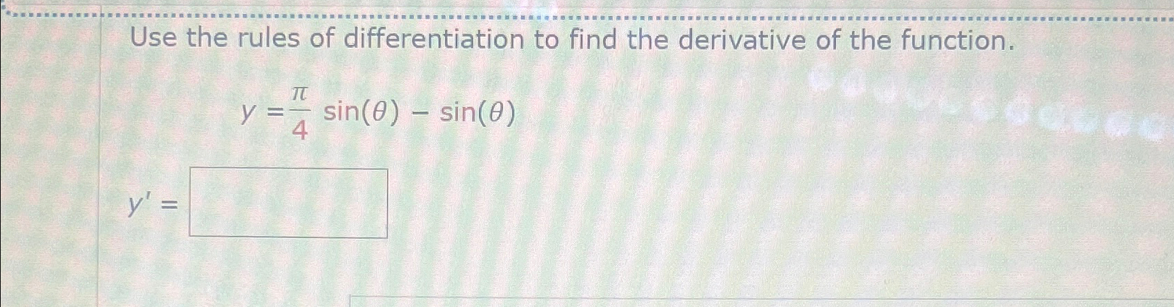 Solved Use the rules of differentiation to find the | Chegg.com