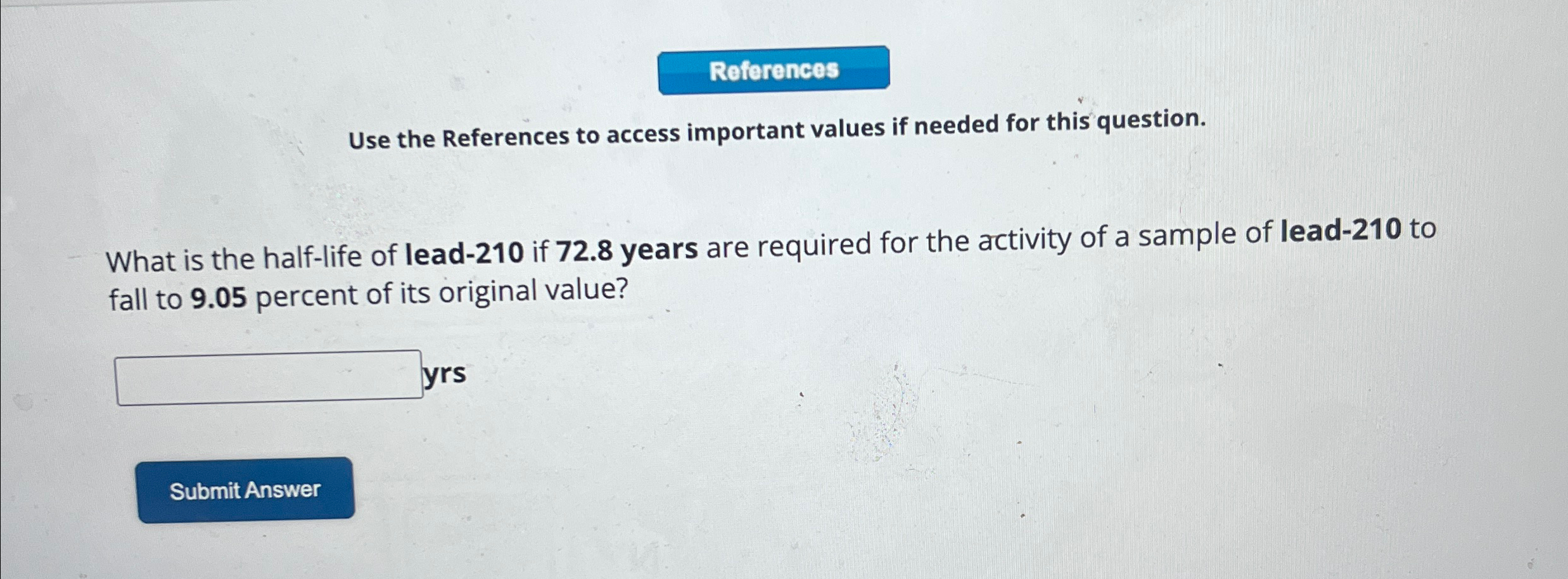 Solved Use the References to access important values if
