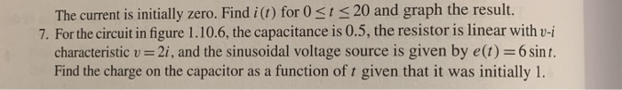 Solved Exercises 1-6 refer to the circuit given in figure | Chegg.com