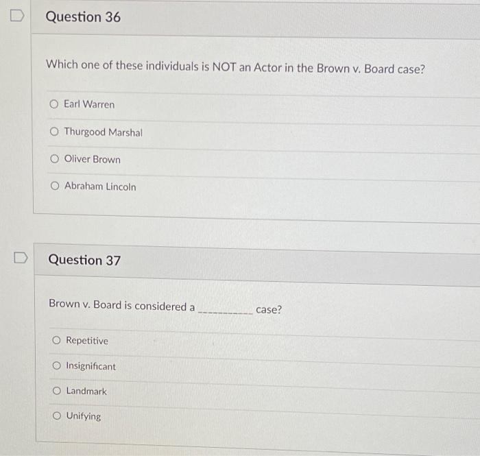 Solved Question 36 Which one of these individuals is NOT an | Chegg.com