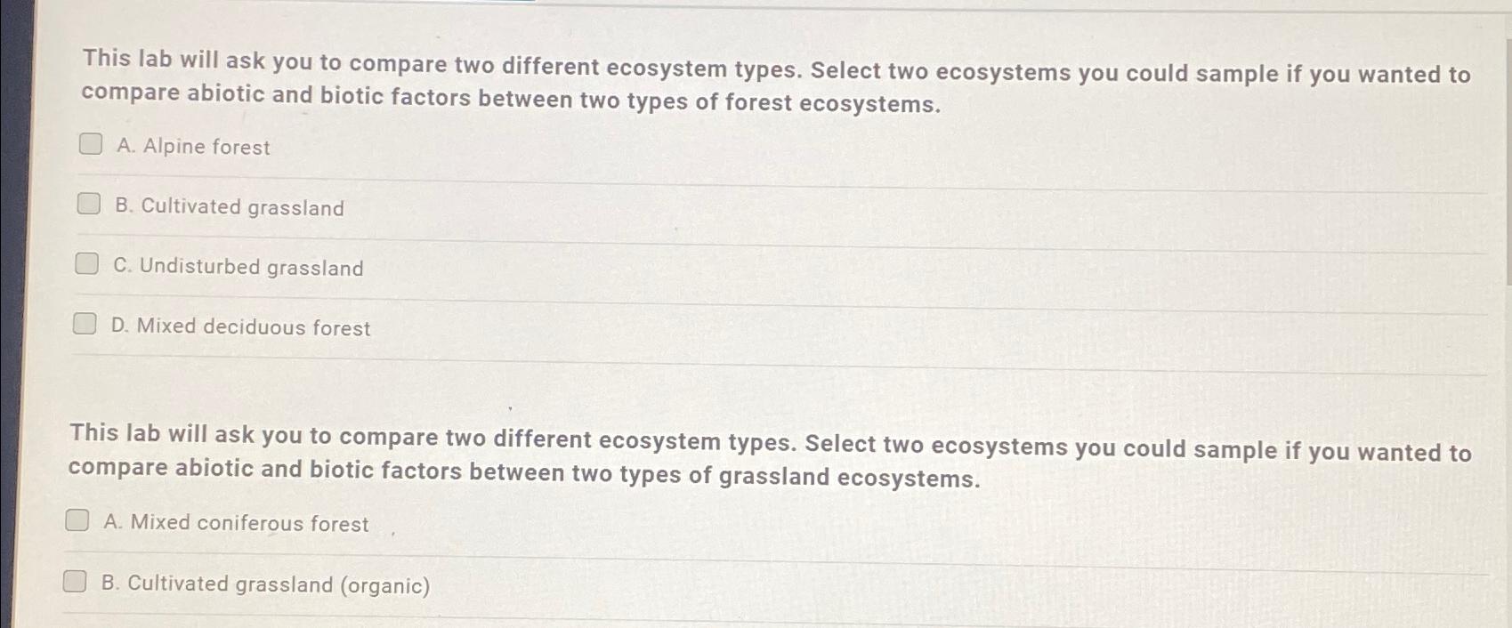 Solved This lab will ask you to compare two different | Chegg.com