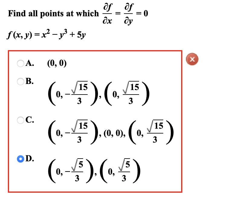Solved Find all points at which