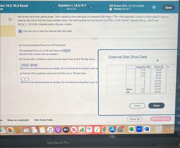 Solved Digk drives have been getting larger. Their capachy | Chegg.com