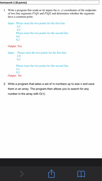 Homework-1 (8 points) 1. Write a program that reads | Chegg.com