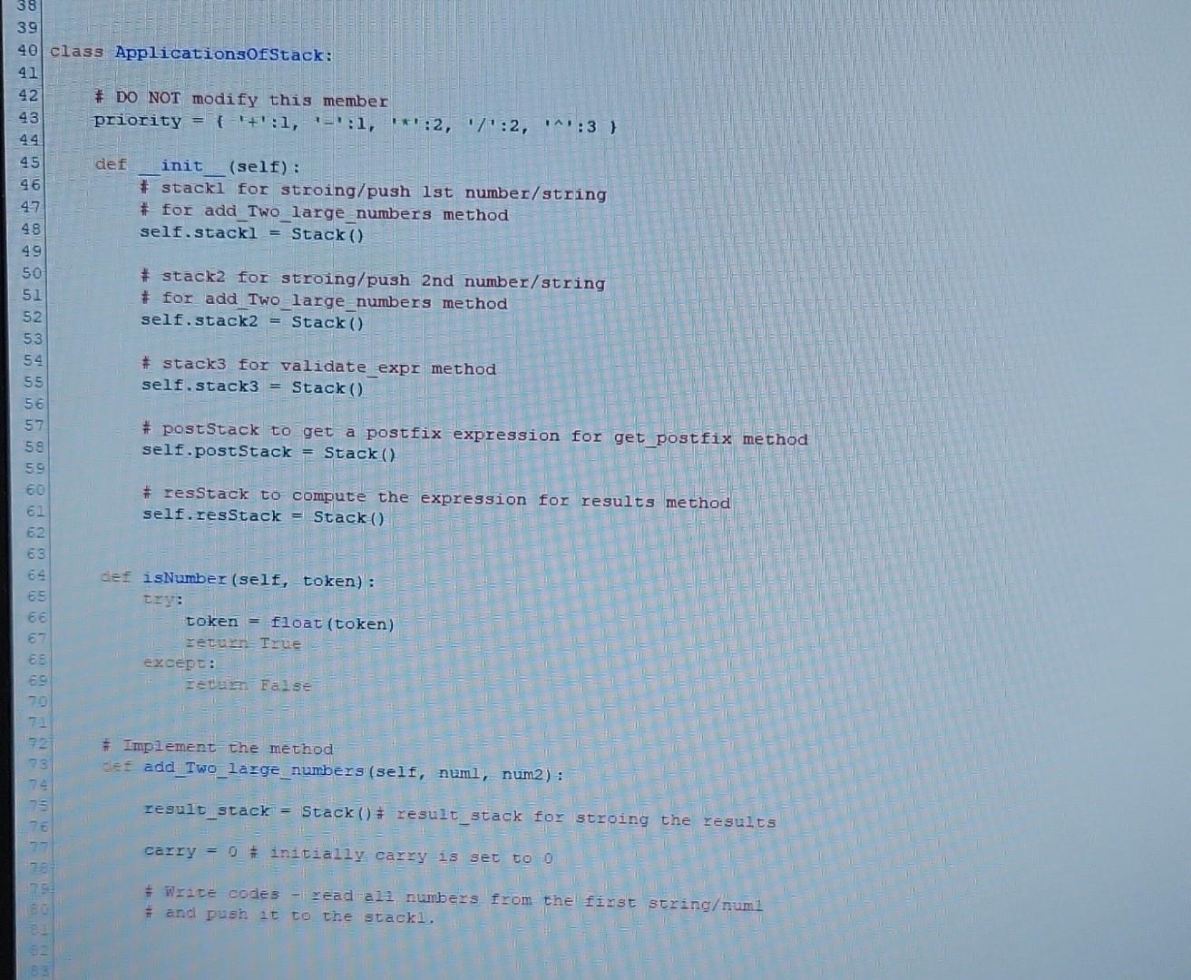 Solved in python. you need to implement specified | Chegg.com