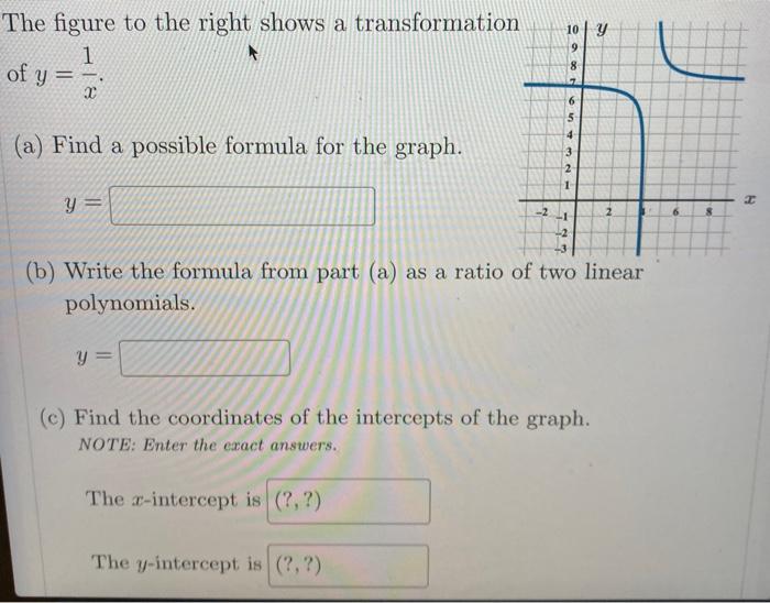 Solved 10 y The figure to the right shows a transformation 1 | Chegg.com
