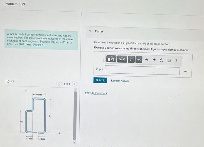 Solved Determine The Location (x, Y) Of The Centroid Of The | Chegg.com