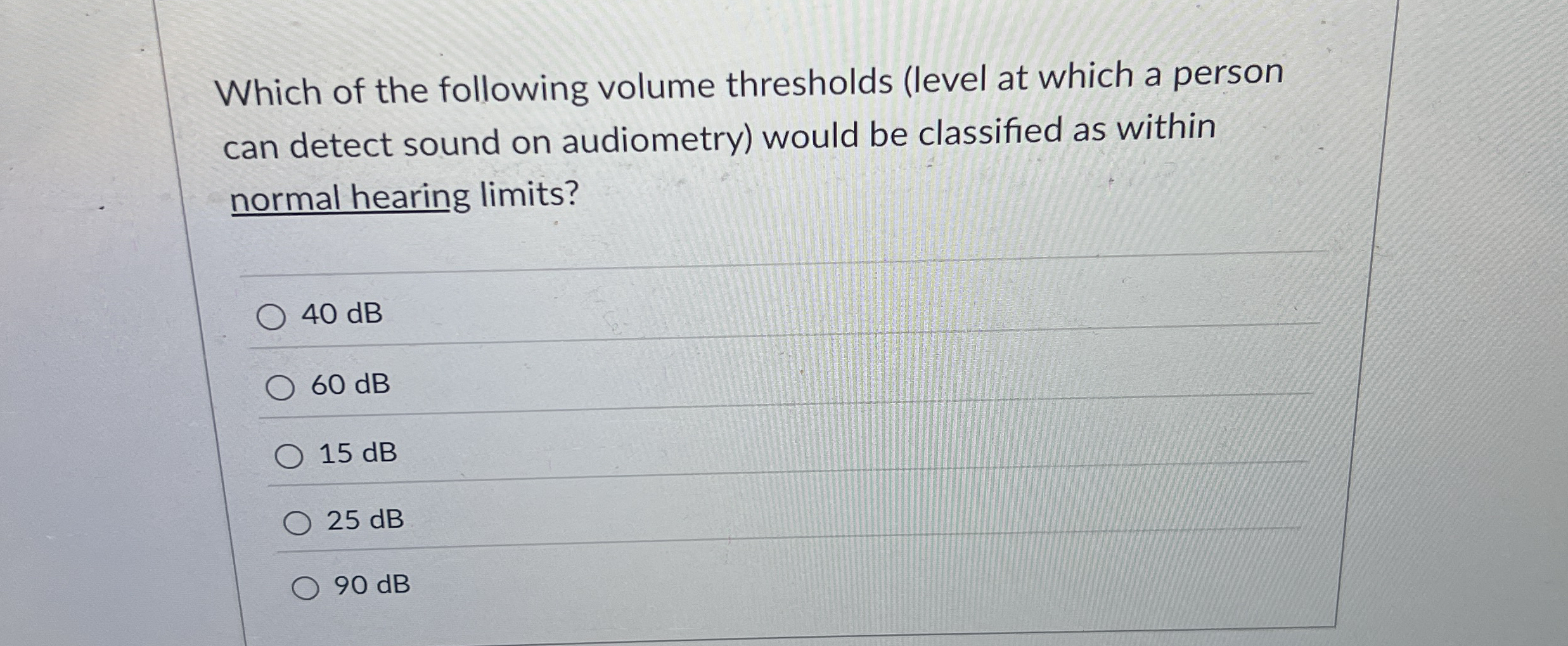 High Quality SOLUTION Which of the following volume thresholds (level ...
