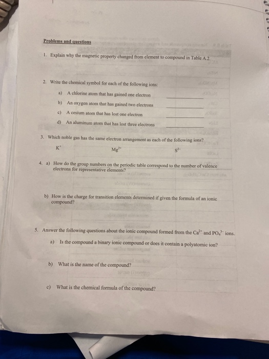 Solved Problems And Questions 1. Explain Why The Magnetic | Chegg.com Solved Problems And Questions 1. Explain Why The Magnetic | Chegg.com