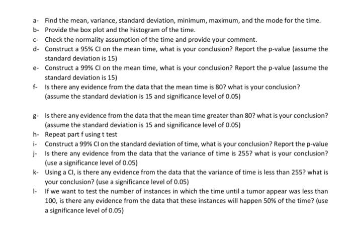 Solved Minitab Exercise 1 The following data is provided for | Chegg.com