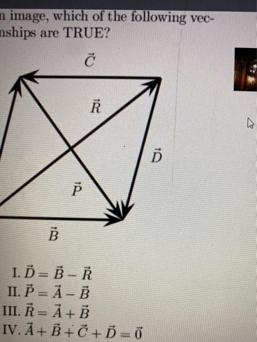 Solved N Image Which Of The Following Vec Nships Are Tr Chegg Com