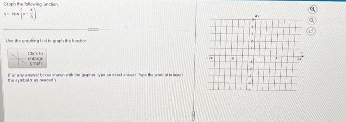 Solved Graph the following function. Use the graphing tool | Chegg.com