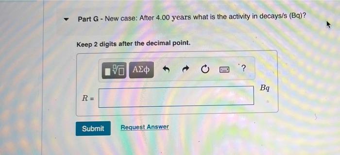 Solved Learning Goal: Radioactive decay - Half - life Time 0 | Chegg.com
