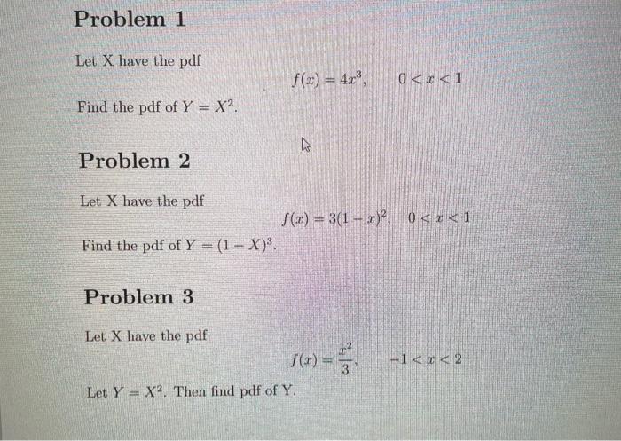 Solved Problem 1 Let X Have The Pdf F(3) = 4.23, 0