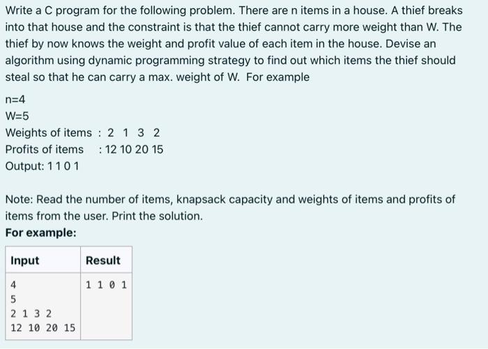 Solved Write a C program for the following problem. There | Chegg.com
