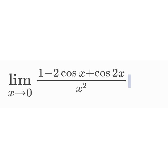 lim x → 0 cosx 1 x 2
