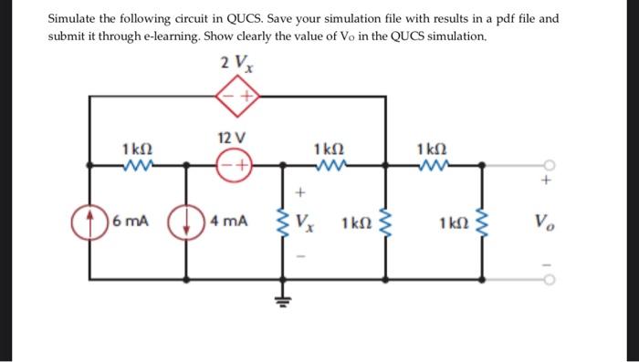 Solved Simulate the following circuit in QUCS. Save your | Chegg.com