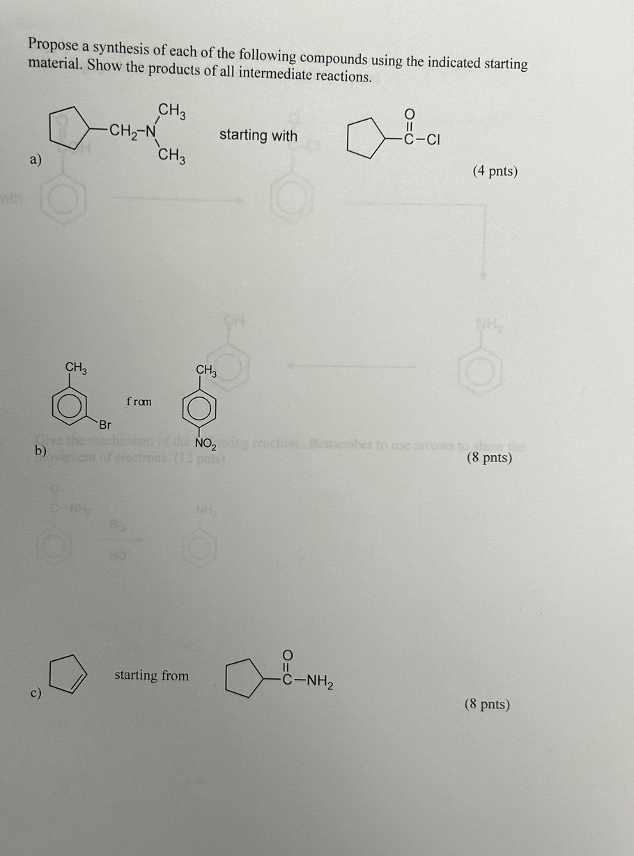 Solved Propose a synthesis of each of the following | Chegg.com
