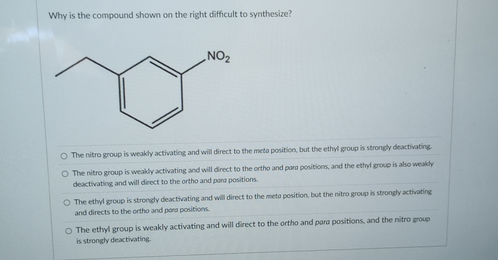 Solved Why is the compound shown on the right difficult to | Chegg.com