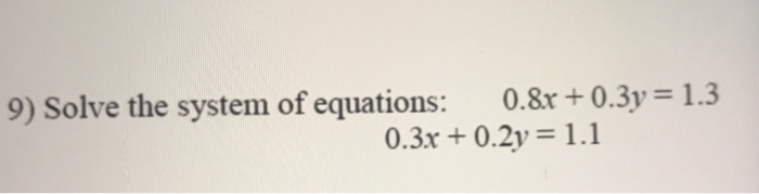 Solved 1) Solve the system of equations: 2x + 6y = -12 2x - | Chegg.com