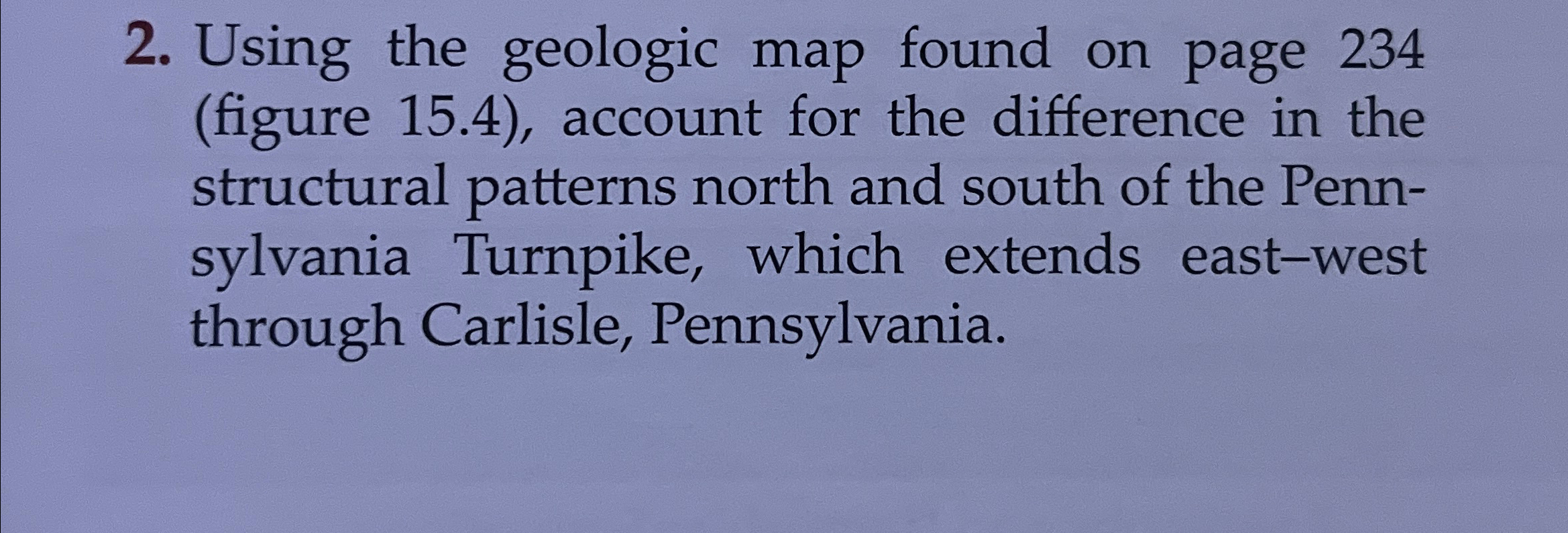 Solved Using the geologic map found on page 234 (figure | Chegg.com