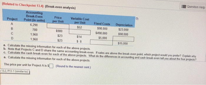 Solved Question Help (Related To Checkpoint 13.4) (Break | Chegg.com