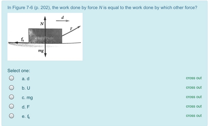 Solved In Figure 7-6 (p. 202), the work done by force N is | Chegg.com