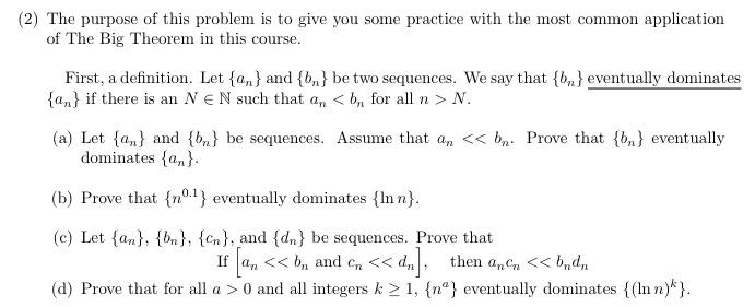 Solved (2) The purpose of this problem is to give you some | Chegg.com