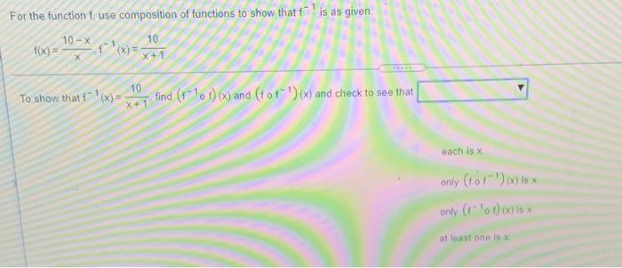 Solved For the function f use composition of functions to | Chegg.com