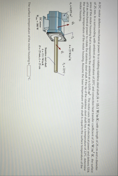 Solved A DC motor delivers mechanical power to a rotating | Chegg.com