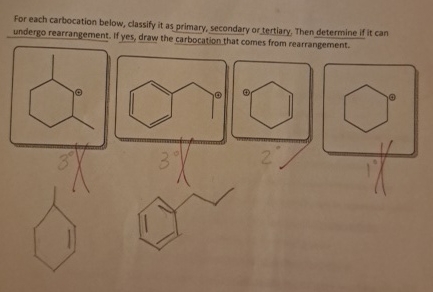 Solved For each carbocation below, classify it as primary, | Chegg.com