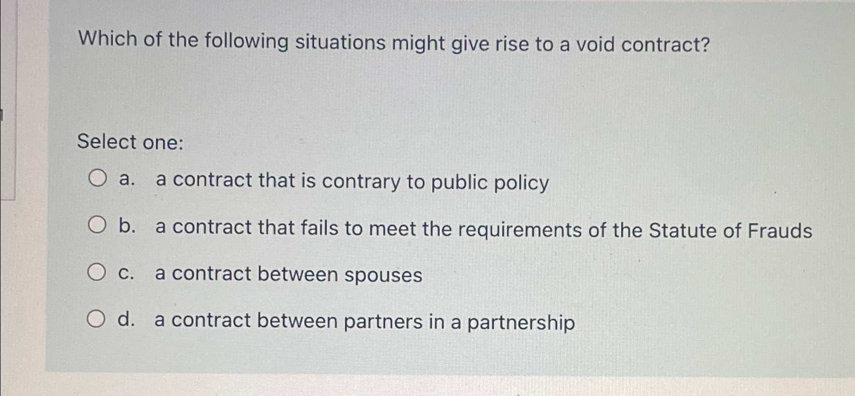 Solved Which of the following situations might give rise to | Chegg.com