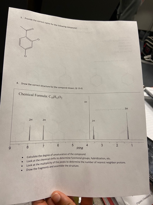 Solved 3. Provide the correct name for the following | Chegg.com