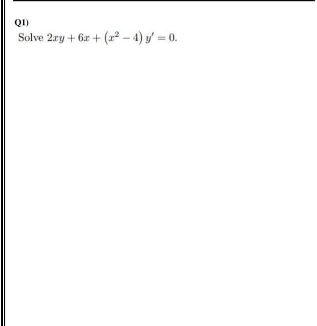 \( 2 x y+6 x+\left(x^{2}-4\right) y^{\prime}=0 \)