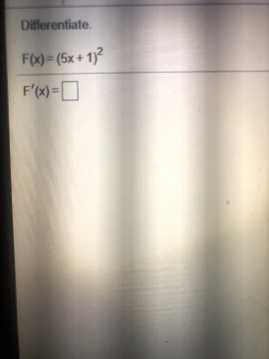 Solved Differentiate F X 5x 1 2 F X 0