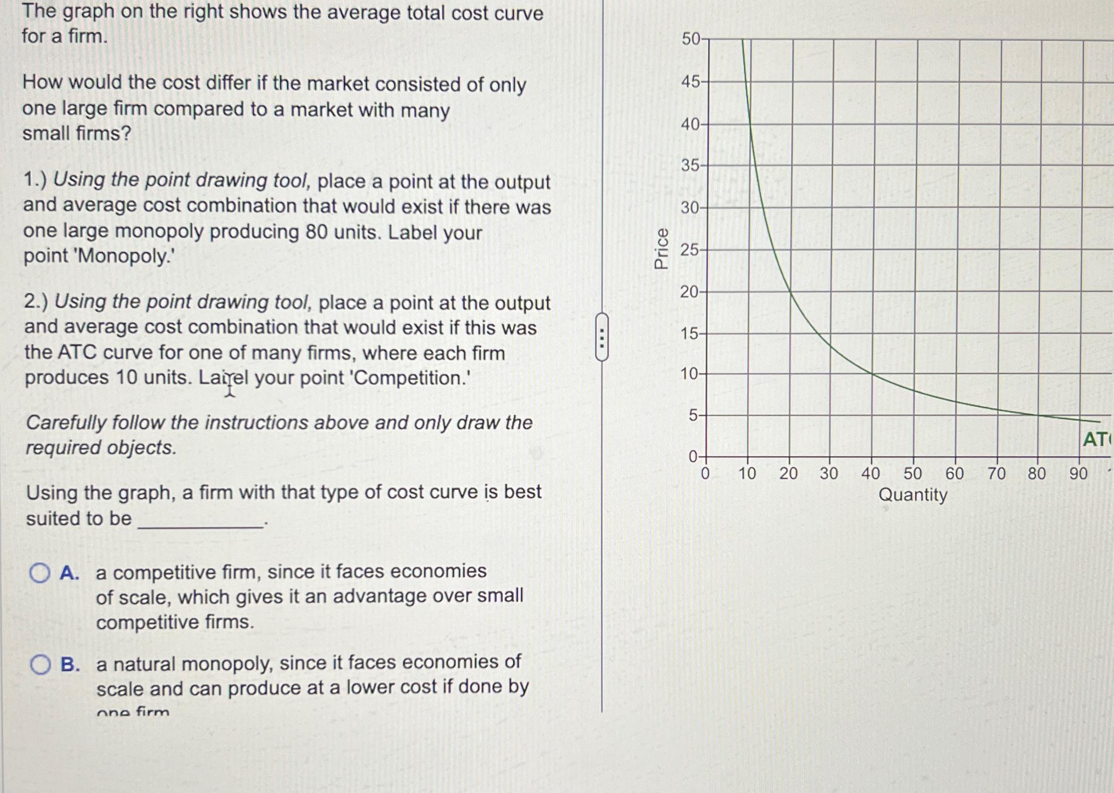 Solved The Graph On The Right Shows The Average Total Cost | Chegg.com