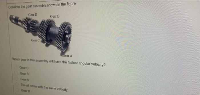 Solved Consider the gear assembly shown in the figure Gear D | Chegg.com