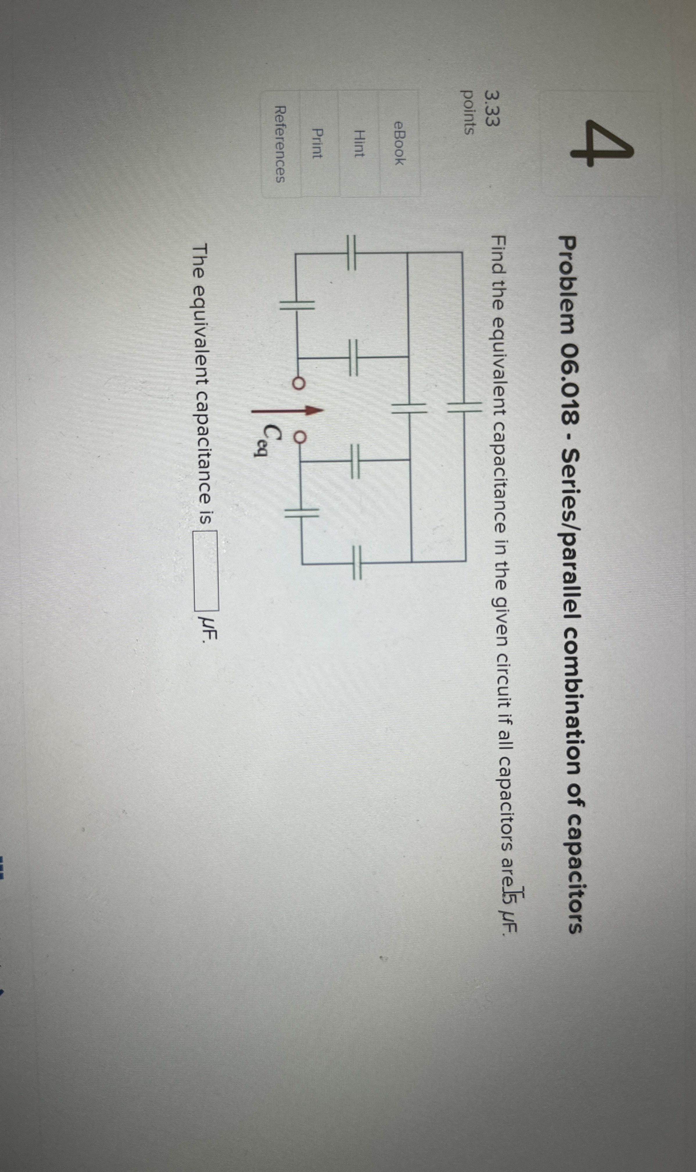 Solved 4Problem 06.018 - ﻿Series/parallel combination of | Chegg.com