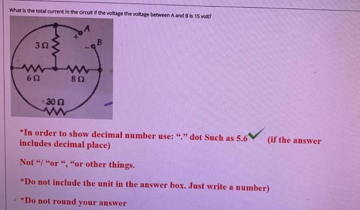 Solved What is the total current in the circuit if the | Chegg.com