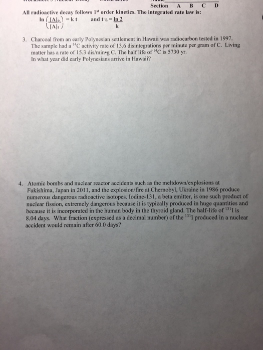 Solved The Three Types Of Natural Radioactive Decay Are Chegg Com