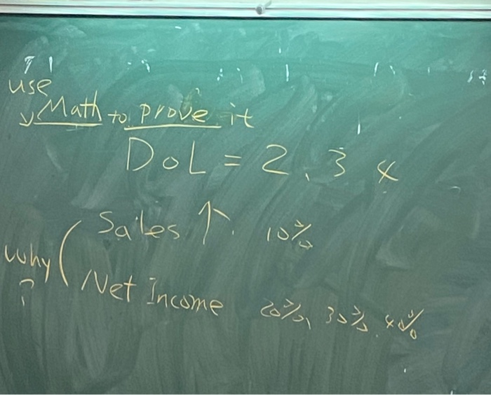 Solved use Math to prove it DoL=2;3 x Sales 1. 10% Why Net | Chegg.com