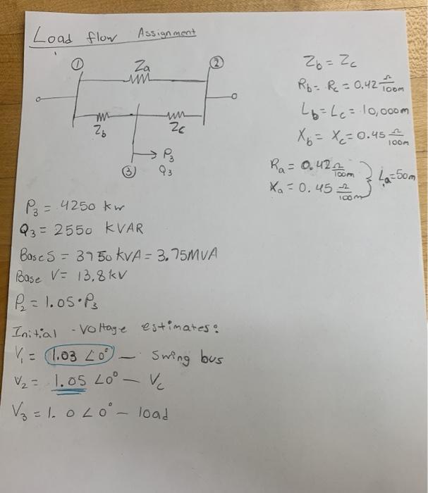 Solved Help me determine the load flow of this assignment | Chegg.com
