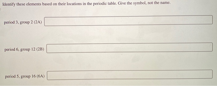 Solved Identify these elements based on their locations in | Chegg.com