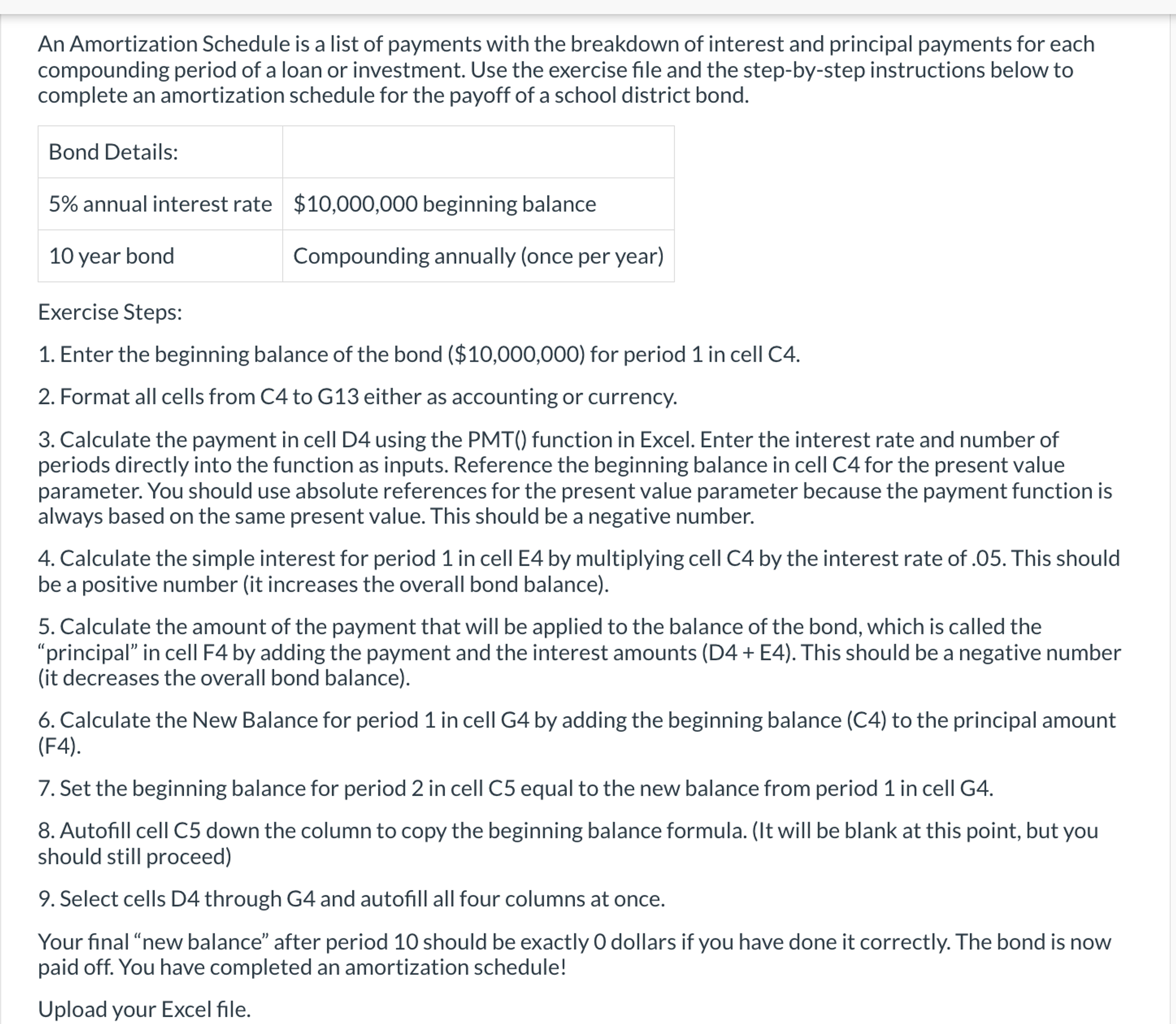Solved An Amortization Schedule is a list of payments with | Chegg.com